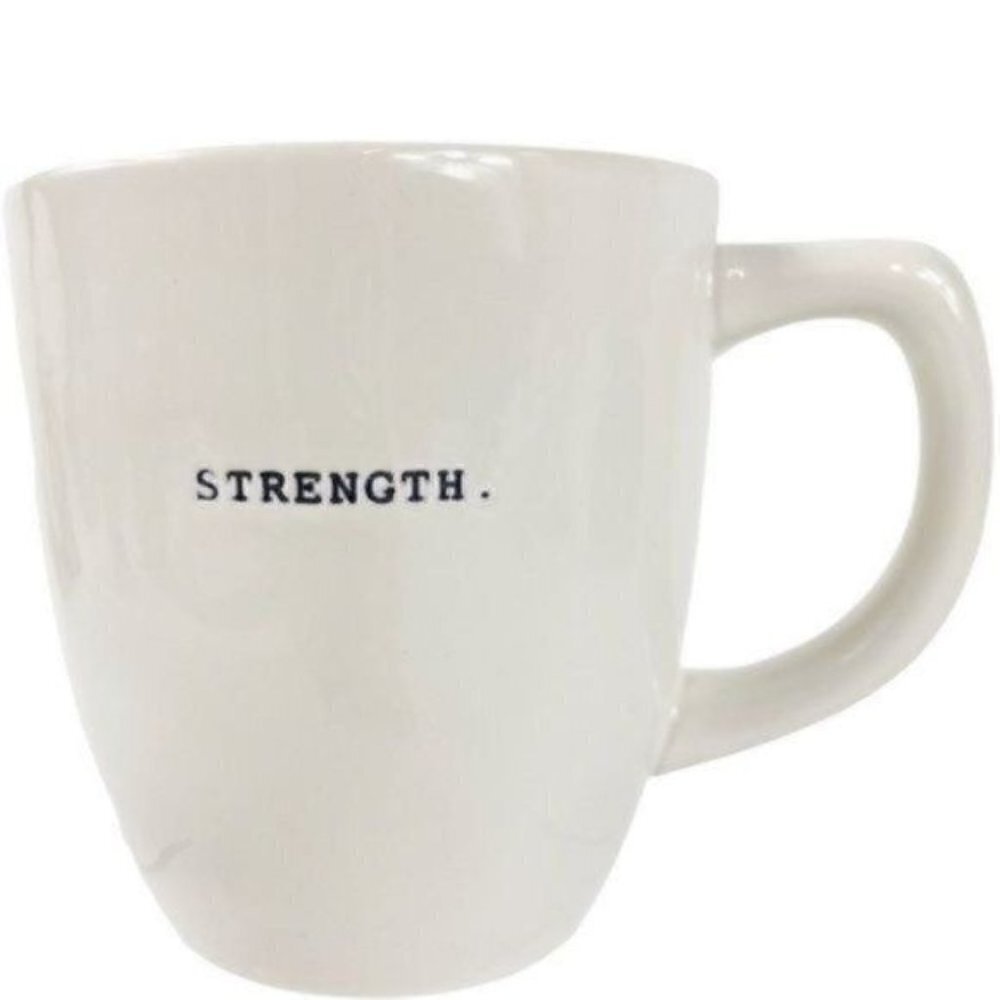 Rae Dunn Artisan collection Magenta Strength. mug 16 ounces